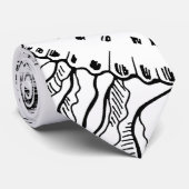 Cravate Motif nautique rétro (Roulé)