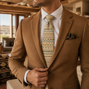 Cravate Motif Navajo Aztèque