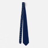 Cravate Motif Navy Blue and Gold Palm Tree (Dos)