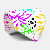 Cravate motif néon multicolore Abstrait (Roulé)