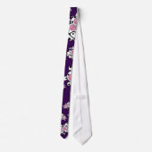 Cravate Motif nerd pourpre de vache (Dos)