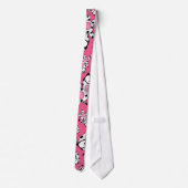 Cravate Motif nerd rose de vache (Dos)