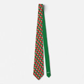 Cravate Motif Noël Stripe Vert et Rouge 737 (Devant)