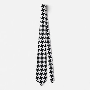 Cravate Motif noir blanc de Houndstooth