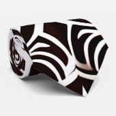 Cravate Motif noir blanc subtil de l'ornement africain (Roulé)