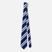 Cravate Motif noir bleu rayé (Devant)