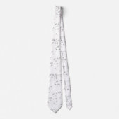 CRAVATE MOTIF NOIR DANDELION BLANC (Devant)