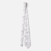 CRAVATE MOTIF NOIR DANDELION BLANC (Dos)