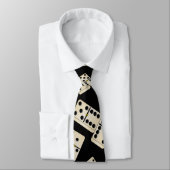 Cravate Motif noir de domino d'amusement (Attaché)