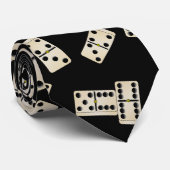 Cravate Motif noir de domino d'amusement (Roulé)