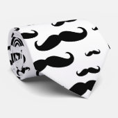 Cravate Motif noir de moustache (Roulé)