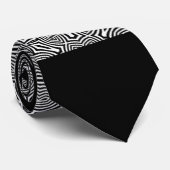 Cravate motif noir et blanc (Roulé)