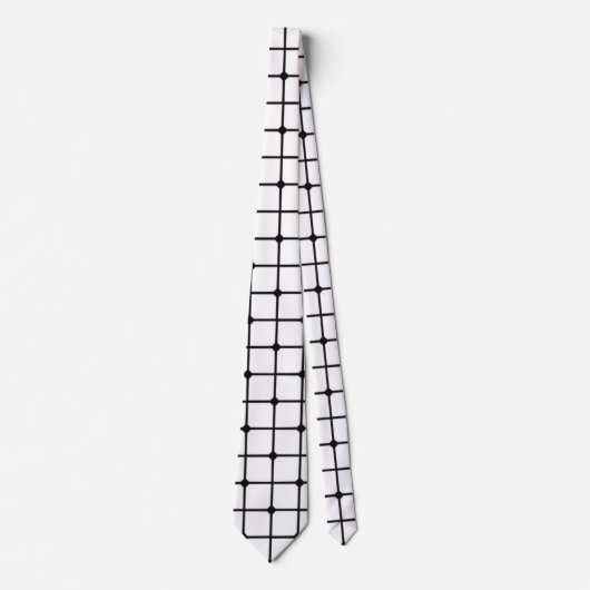 Cravate Motif noir et blanc (Devant)