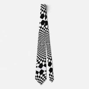 Cravate Motif noir et blanc Abstrait