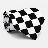 Cravate Motif noir et blanc de contrôleur (Roulé)