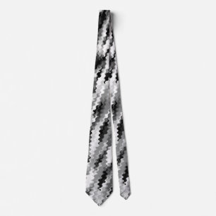 Cravate Motif noir et blanc en forme de tire-bouchon