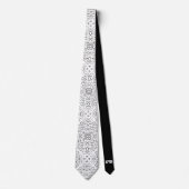 Cravate Motif noir et blanc Spatter Dot Art Abstrait (Devant)