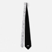 Cravate Motif noir et blanc Spatter Dot Art Abstrait (Dos)
