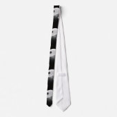 Cravate Motif noir et blanc Yin et Yang (Dos)