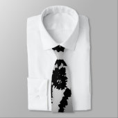 Cravate Motif, noir et gris d'empreinte de léopard (Attaché)