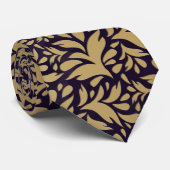 Cravate Motif noir et or (Roulé)