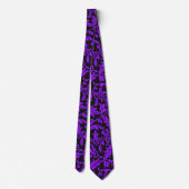 Cravate Motif noir et pourpre foncé (Dos)
