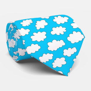 Cravate Motif nuages fluides