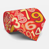 Cravate Motif Numéro rouge (Roulé)