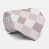 Cravate Motif Oblique de  géométrique beige et gris (Roulé)