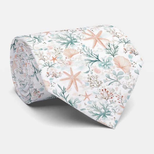 Cravate Motif Ocean Breeze (Roulé)