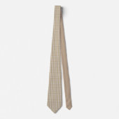 Cravate Motif octogonal beige moderne (Devant)