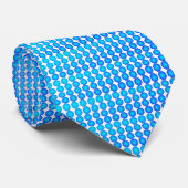 Cravate Motif octogone bleu moderne (Roulé)