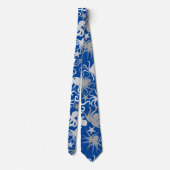 Cravate Motif octopus.b Bleu BG (Dos)