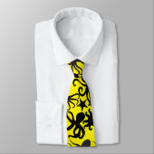 Cravate Motif octopus.w BYellow BG (Attaché)