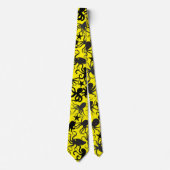 Cravate Motif octopus.w BYellow BG (Devant)