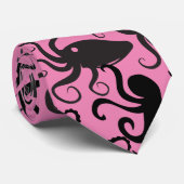 Cravate Motif octopus.w Pink BG (Roulé)