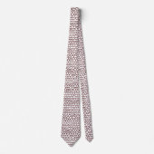 Cravate Motif ondulé - Brown foncé sur blanc (Devant)