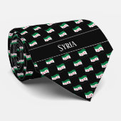 Cravate Motif ondulé du drapeau de la Syrie  (Roulé)