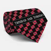 Cravate Motif ondulé du drapeau de Trinité-et-Tobago (Roulé)