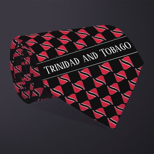 Cravate Motif ondulé du drapeau de Trinité-et-Tobago