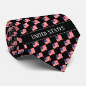 Cravate Motif ondulé du drapeau des États-Unis (Roulé)