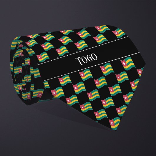 Cravate Motif ondulé du drapeau du Togo