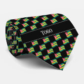 Cravate Motif ondulé du drapeau du Togo (Roulé)