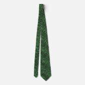 Cravate Motif ondulé - Mint vert sur noir (Dos)