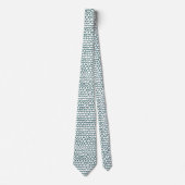 Cravate Motif ondulé - Moss Green sur blanc (Devant)