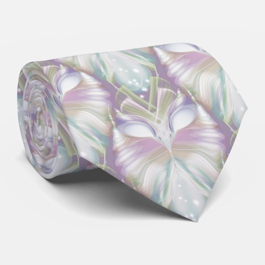 Cravate Motif Oracle Owl Pastel Purple (Roulé)