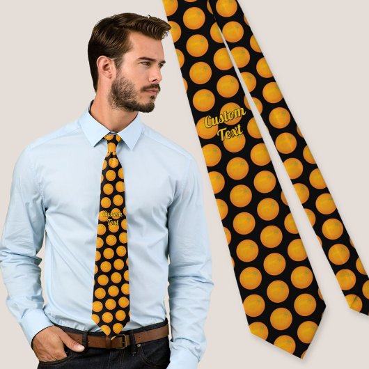 Cravate Motif orange