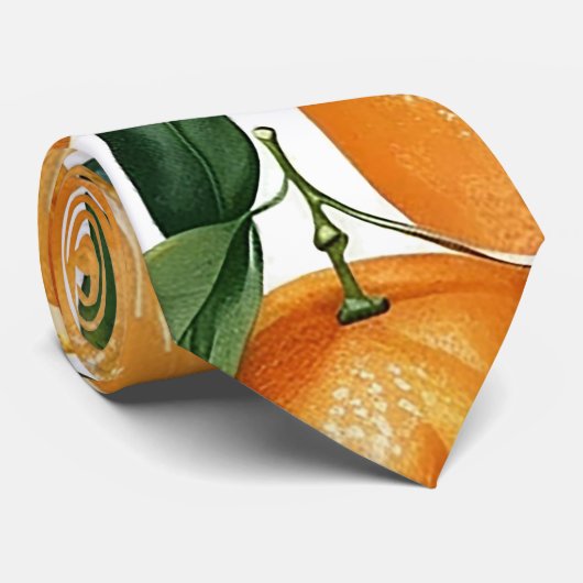 Cravate Motif orange (Roulé)