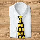 Cravate Motif orange à moitié