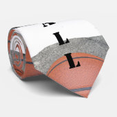 Cravate Motif Orange Basketballs (Roulé)